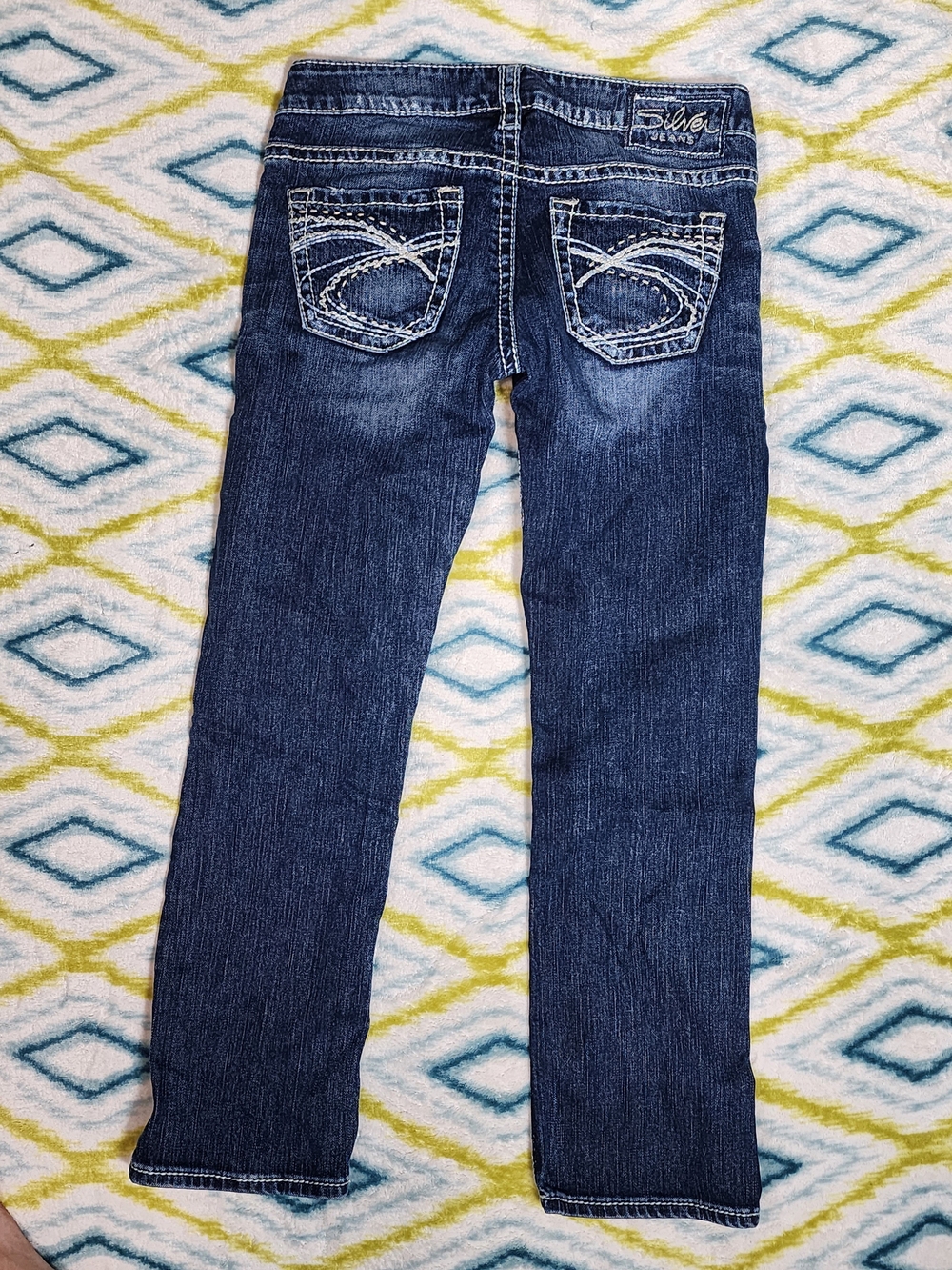 Silver Jeans Low Rise Blue Ankle-Length Jeans - Picture 9 of 11